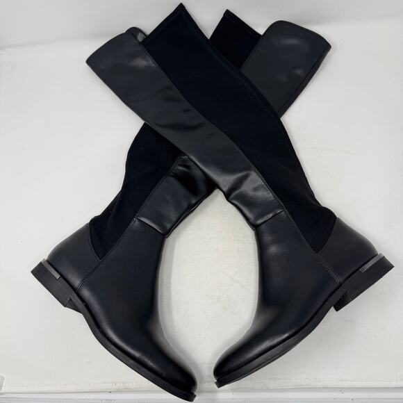 Nine West Black Leather Over-the-Knee Riding Boots Women’s Size 7.5 - Picture 11 of 12